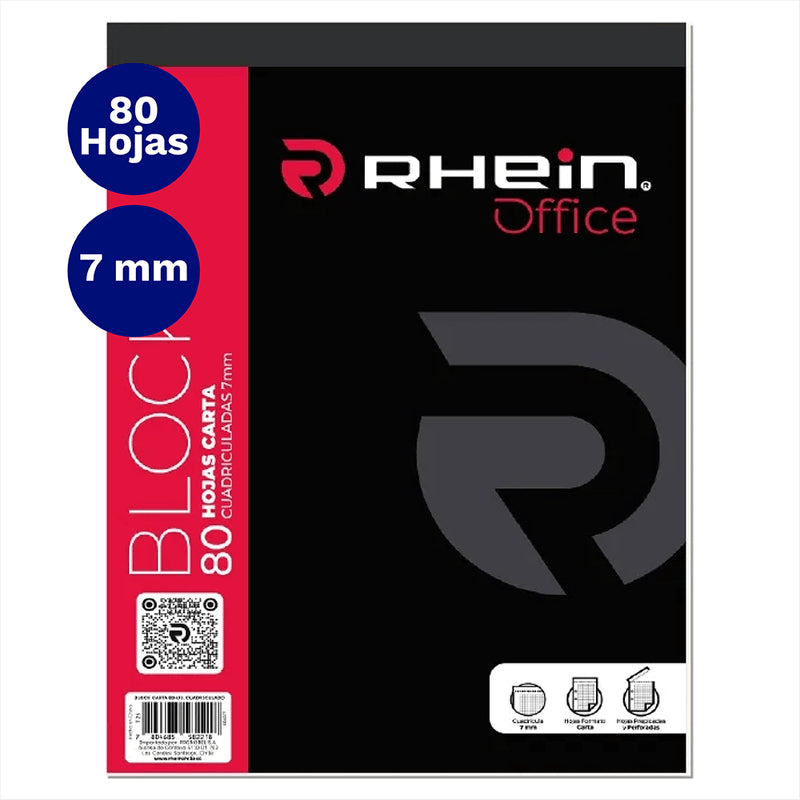 Block Prepicado Perforado Carta 80 Hojas 7 Mm