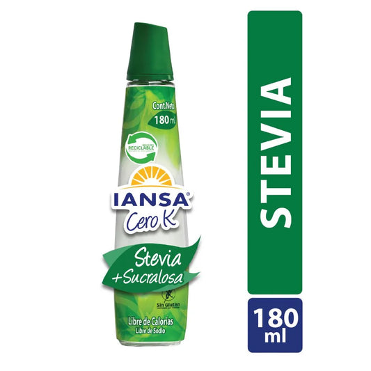 ENDULZANTE LIQUIDO STEVIA 180 ML IANSA