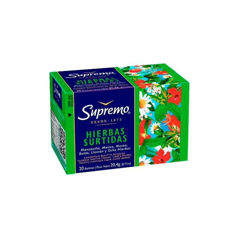 Hierbas Surtidas Supremo 20 Bolsitas