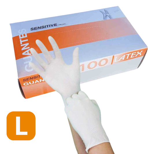 CAJA GUANTES QUIRURGICOS LATEX TALLA L