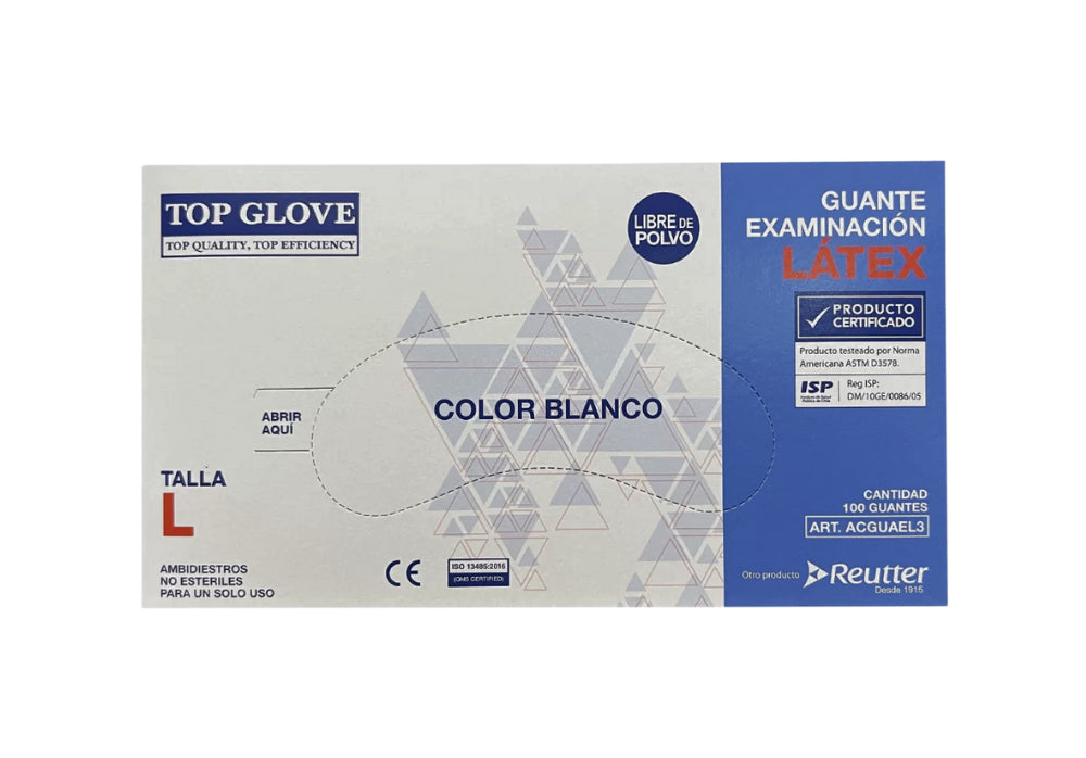 Caja Guante Latex Top Glove Talla L