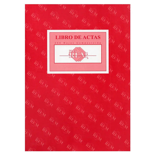 Libro Actas Lineal 200 Hojas REM