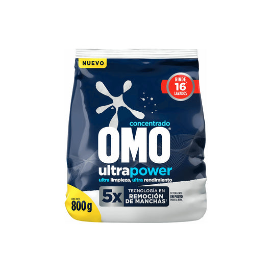 Detergente Polvo OMO Matic Azul 800 Gramos