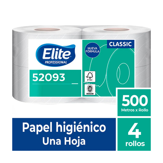 PAPEL HIGIENICO INDUSTRIAL 4 X 500 METROS ELITE