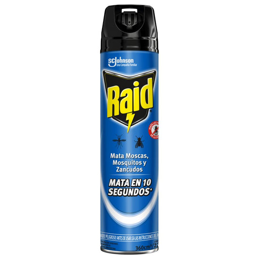 Insecticida Raid Moscas, Mosquitos y Zancudos 360CC