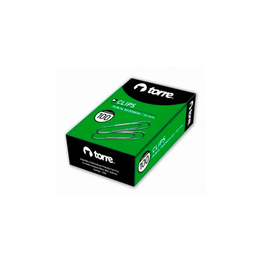 CLIP CROMADO 33 MM CAJA X 100 UN TORRE