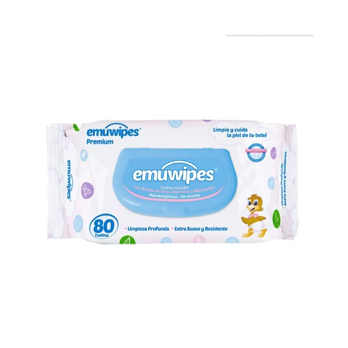 TOALLITAS HUMEDAS EMUBABY X80 UNIDADES PREMIUM