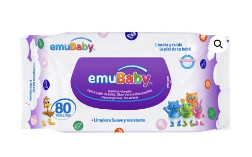 TOALLITAS HUMEDAS EMUBABY X80 UNIDADES SUPERIOR
