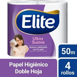 PAPEL HIGIENICO ELITE 4 ROLLOS 50 METROS