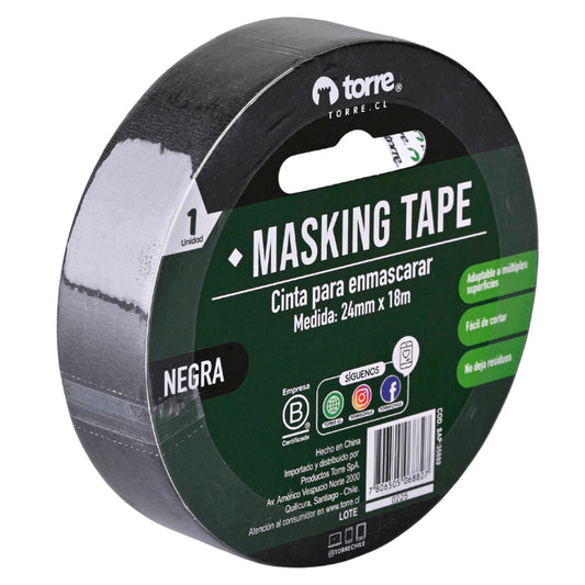 Cinta Masking 24 Milimetros X 18 Metros Torre