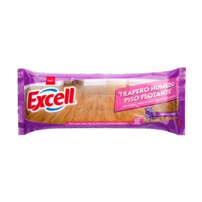 TRAPERO HUMEDO DESECHABLE EXCELL 10 UNIDADES LAVANDA