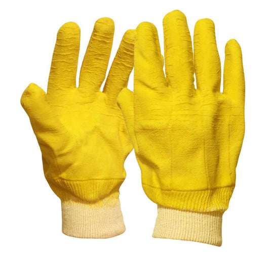 Par Guantes Goma Amarillo Anticorte Corto