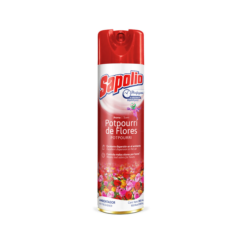 Ambiental Spray Sapolio 360 ML Gramos Potpourri de Flores