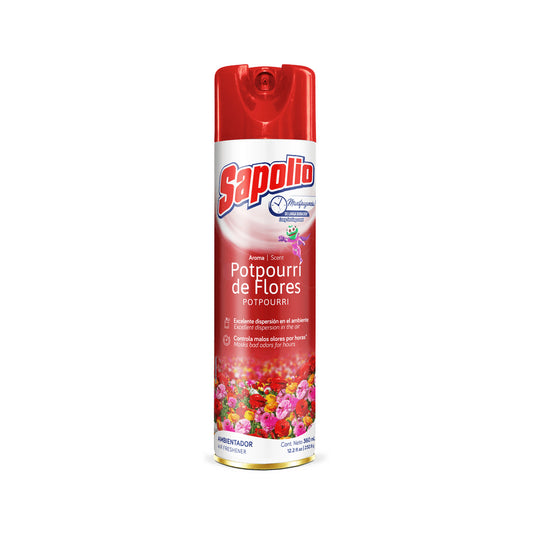 Ambiental Spray Sapolio 360 ML Gramos Potpourri de Flores