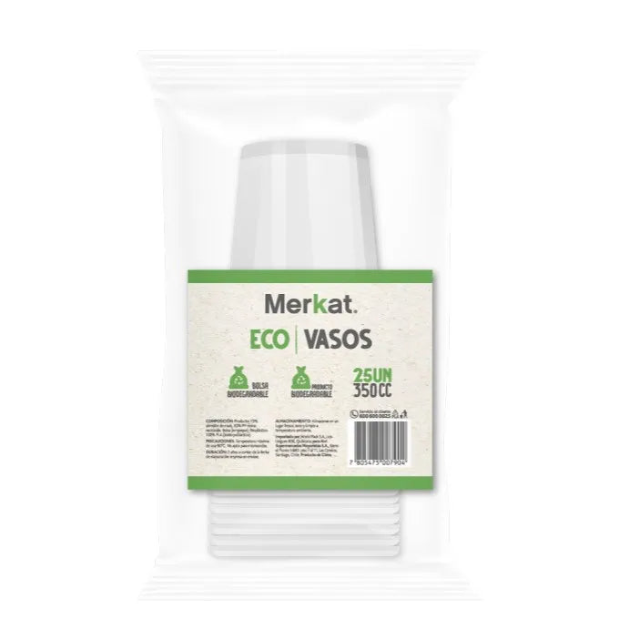 Vaso Desechable 350 CC Merkat 25 Unidades