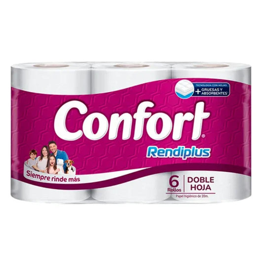 Papel Higienico Confort 6 Rollos 20 Metros